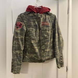 Harley-Davidson Camo Layered Bomber Jacket
